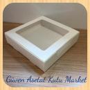 12x12x3 White Cardboard Box with PVC Window