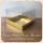 15x15x10 Gold Metalized Cardboard Bottom Acetate Box