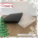 15x15x3 Cardboard Box with White Base and Black Cover