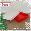 15x15x3 Cardboard Box with Red Base and White Cover