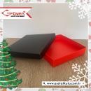 15x15x3 Cardboard Box with Red Base and Black Cover