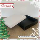 15x15x3 Cardboard Box with Black Base and White Cover