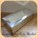 20x10x5 Metallic Silver Cardboard Box with PVC Window