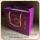20x20x10 Purple Cardboard Bag with Gold Palace Pattern
