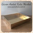 25x30x5 Gold Metalized Cardboard Bottom Acetate Box
