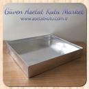 25x30x5 Silver Metallized Cardboard Box with Acetate Top