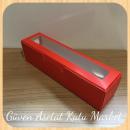 5x20x5 Red Cardboard Box with PVC Window