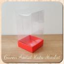 6x6x12 Red Cardboard Base and PVC Box