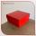 8x8x3.5 Red Complete Cardboard Box