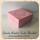 8x8x3.5 Pink Palace Patterned Cardboard Box with Silver Gilt Printing on it