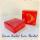 8x8x4 Red With Gold Palace Pattern Cardboard Base and PVC Box