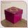 8x8x6.5 Complete Cardboard Box with Gold Palace Pattern on Purple